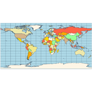 Map equirectangular projection
